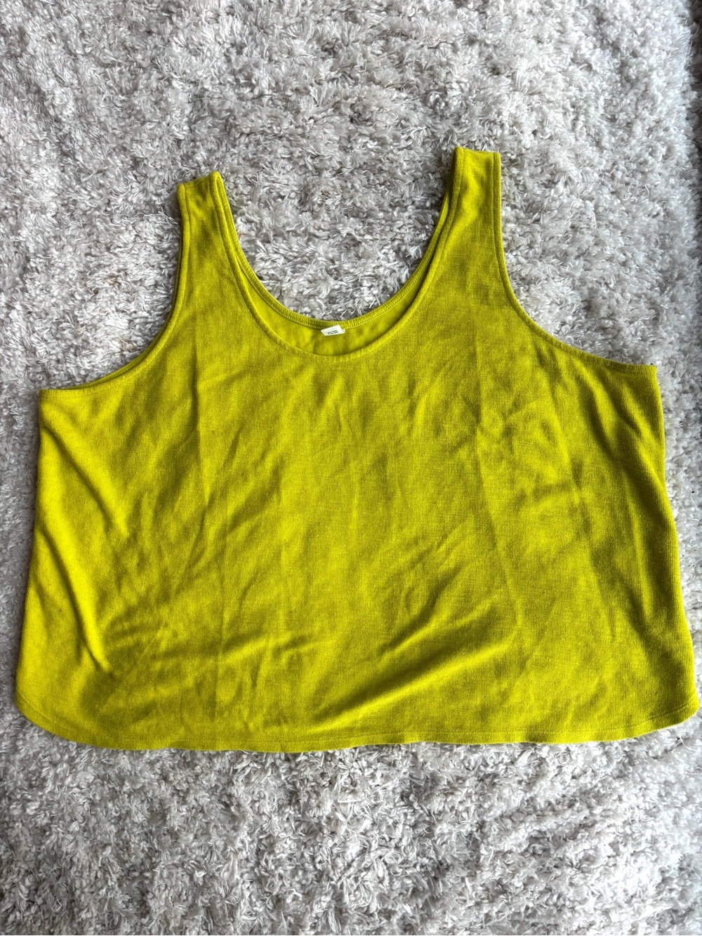 Old Navy Chartreuse Scoop Neck Tank Top